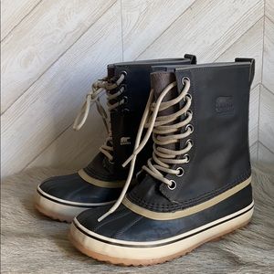 New Sorel 1964 LTR winter snow boots grey black 6